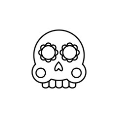 day of the dead, skull icon. Element of day the Dead in Mexico line icon. Thin line icon for website design and development, app development. Premium icon