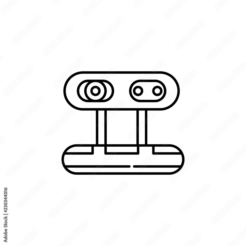 Aufkleber camera web icon. element of robotics engineering for mobile concept and web apps icon. thin line ico