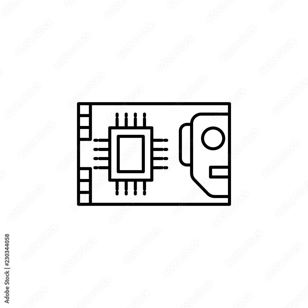 Aufkleber engineering, pcb icon. element of robotics engineering for mobile concept and web apps icon. thin li