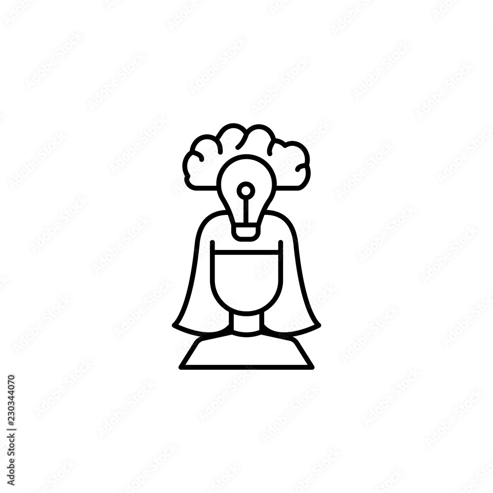 Aufkleber girl creative icon. element of robotics engineering for mobile concept and web apps icon. thin line 