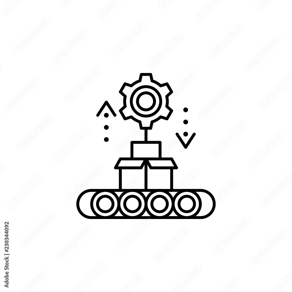 Aufkleber assemble robotics icon. element of robotics engineering for mobile concept and web apps icon. thin l