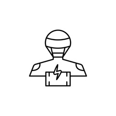 robot battery icon. Element of robotics engineering for mobile concept and web apps icon. Thin line icon for website design and development, app development. Premium icon