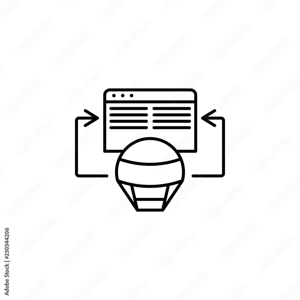 Aufkleber artificial, intelligence icon. element of robotics engineering for mobile concept and web apps icon.