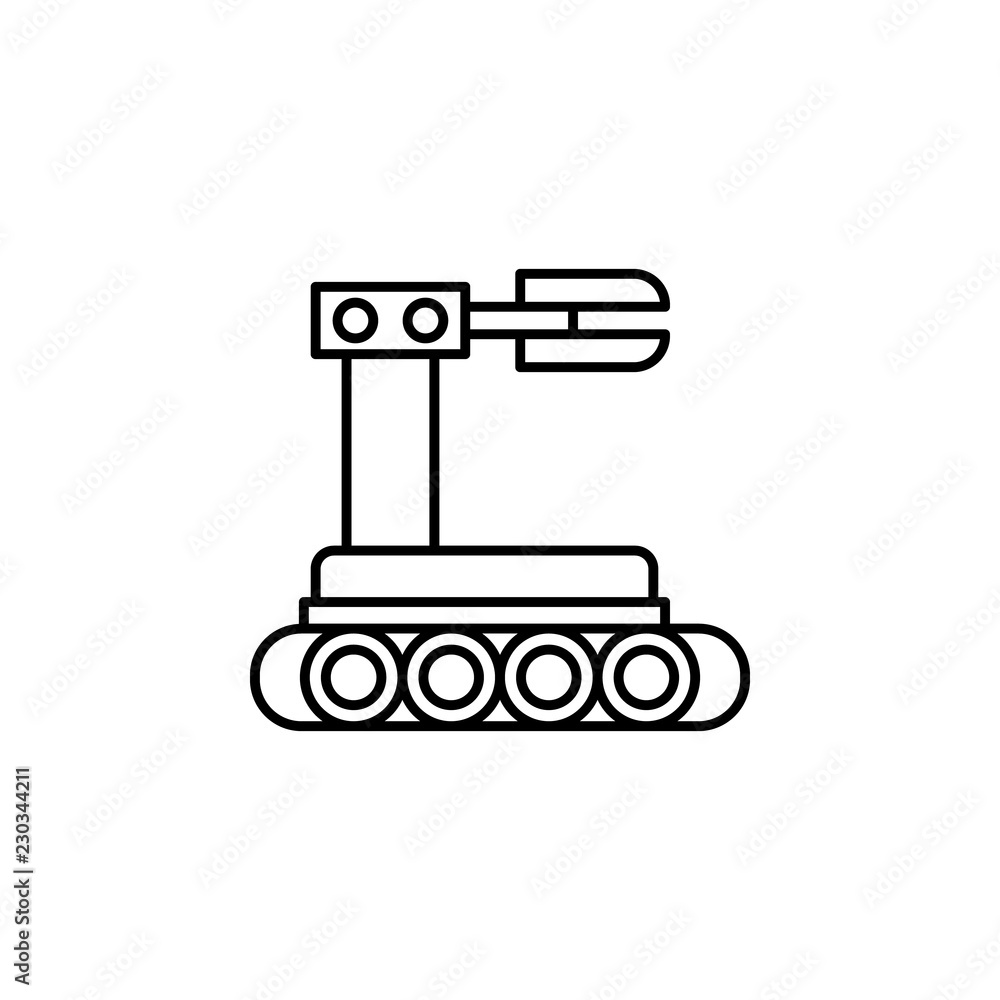 Aufkleber artificial, intelligence icon. element of robotics engineering for mobile concept and web apps icon.