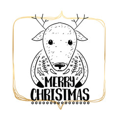 Merry Christmas typography.