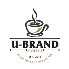 Love Coffee Logo Vector