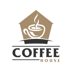 Love Coffee Logo Vector