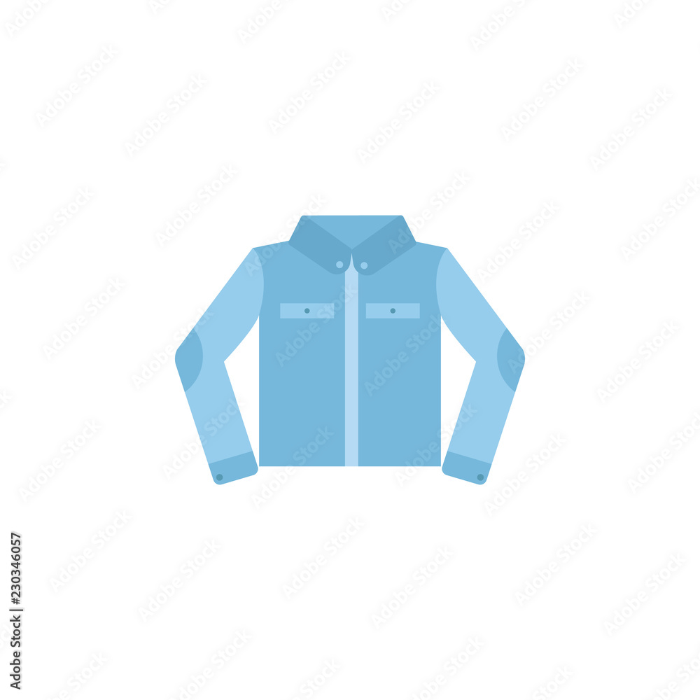 Poster Denim jacket color icon. Element of color clothes icon for mobile concept and web apps. Detailed Denim jacket icon can be used for web and mobile