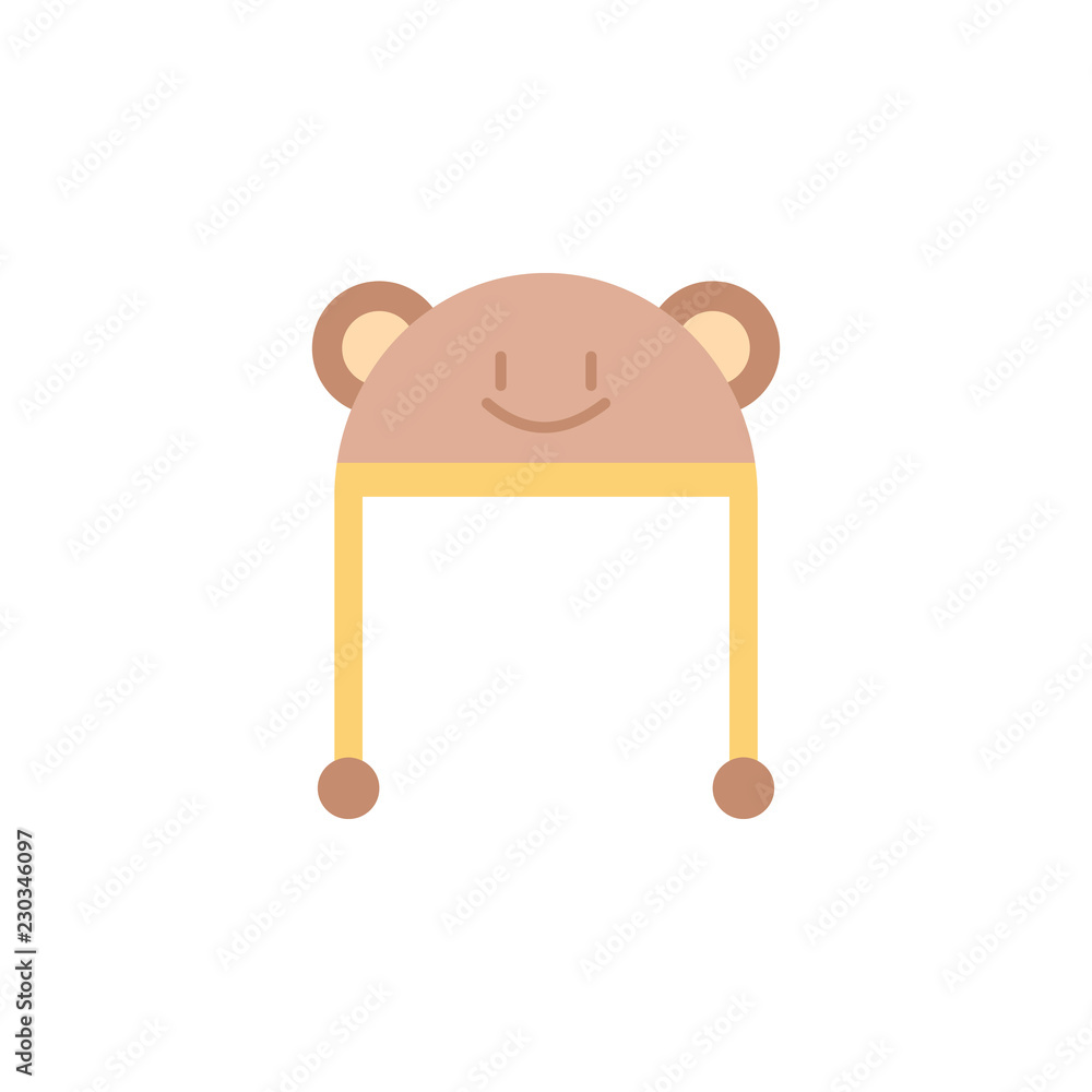 Poster hat color icon. element of color clothes icon for mobile concept and web apps. detailed hat icon can