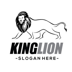 King Lion Logo Design Inspiration Vector 