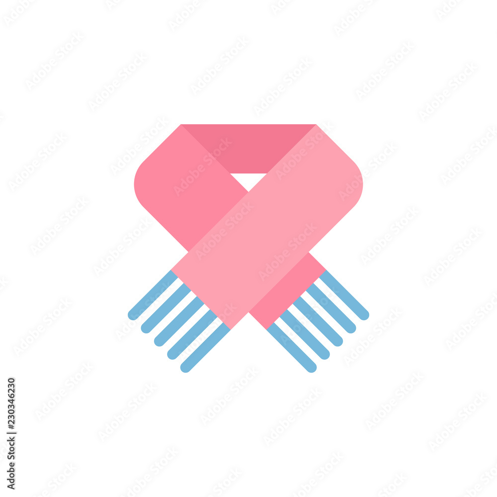 Poster scarf color icon. element of color clothes icon for mobile concept and web apps. detailed scarf icon
