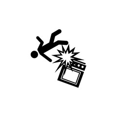 danger, accident, cooking icon. Element of human danger sign icon for mobile concept and web apps. Detailed danger, accident, cooking icon can be used for web and mobile