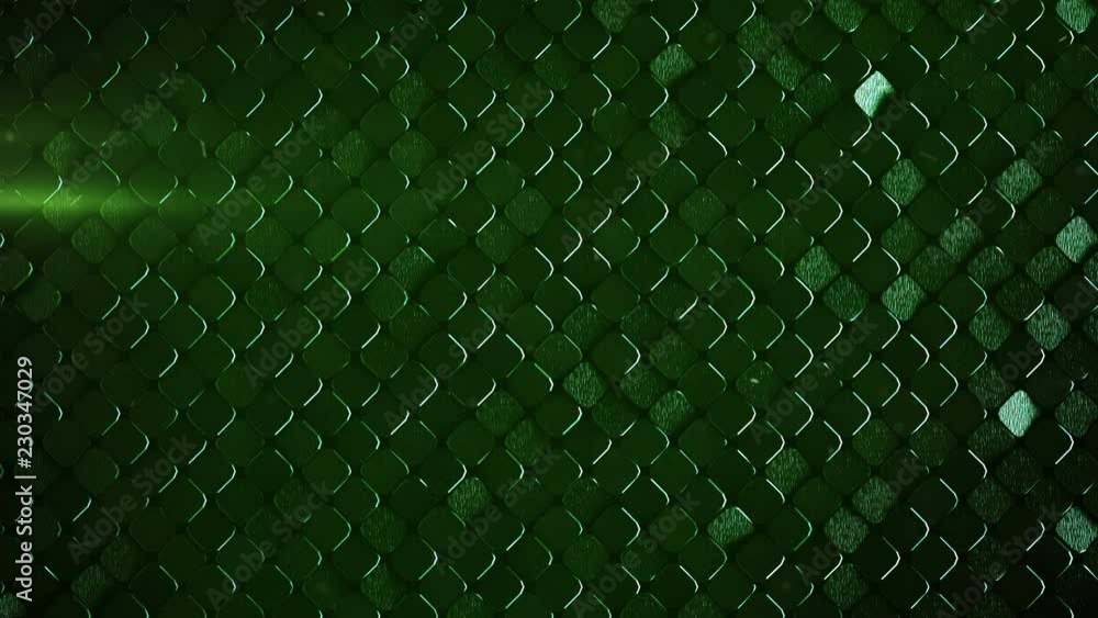 Poster rhombus pattern with grunge metallic green surface. abstract computer graphic. 3d render seamless lo