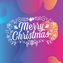 Merry Christmas typography.