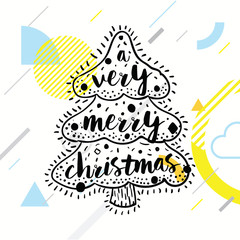 Merry Christmas typography.
