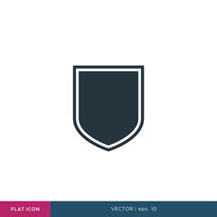 Shield Icon Vector Logo Flat Design Template.