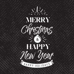 Merry Christmas typography.