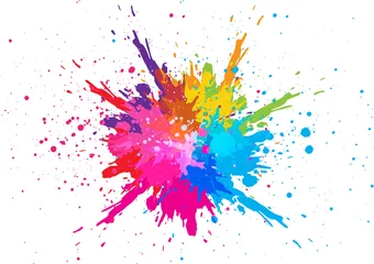 Gordijnen abstract splatter color background. illustration vector design © mrspopman