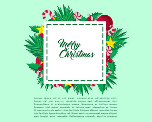 Christmas greeting card template ,merry Christmas decoration