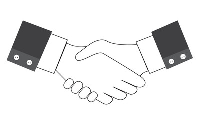 Business concept vector, handshake business agreement deal, cooperation concept illustration