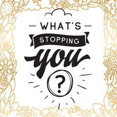 Typography for t shirt or sweatshirt printing and embroidery. Print for tee. Inspirational quote, motivation.