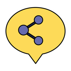 share speech bubble social media