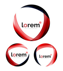 Set of geometric convergence vector icons