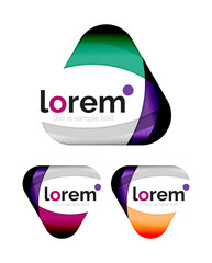 Set of geometric convergence vector icons