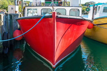 Fototapeta na wymiar Red Lobster boat