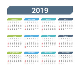 2019 Calendar