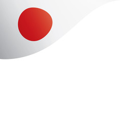 Japan flag, vector illustration on a white background