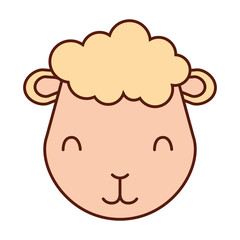 sheep head cartoon animal wild