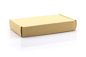 Brown box cardboard box isolated on white