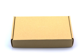 Brown box cardboard box isolated on white