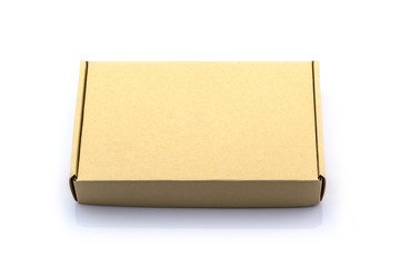 Brown box cardboard box isolated on white