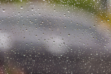 water drop on  glass