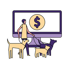 volunteers help work