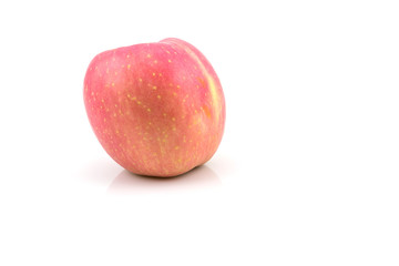 Red ripe apple isolated on white