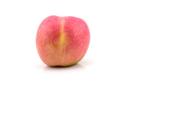 Red ripe apple isolated on white