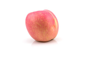 Red ripe apple isolated on white