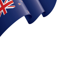 New Zealand flag, vector illustration on a white background