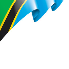 Tanzania flag, vector illustration on a white background - obrazy, fototapety, plakaty