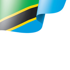 Tanzania flag, vector illustration on a white background