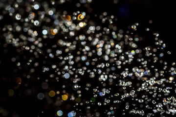 Colorful bokeh on black