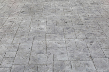 Block pavement stone pavement in perspective