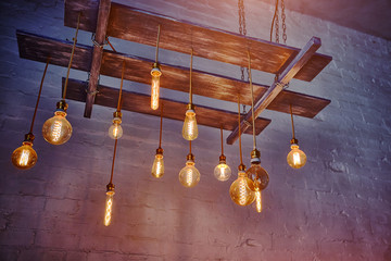 beautiful lighting decor bulb Industrial vintage style.