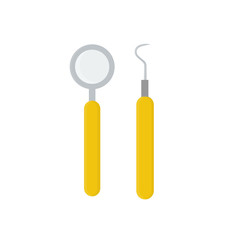 dental tool icon in flat style isolated vector illustration on white transparent background