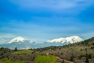 The famous Front Range Mountain in Colorado Springs, Colorado