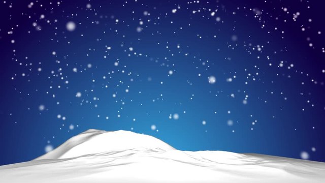Snowflakes in front of blue background