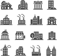 Architecture vector icon set